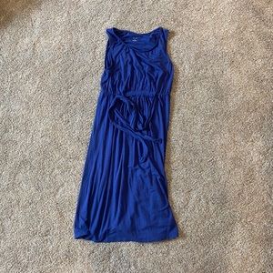 Cotton blue maternity dress